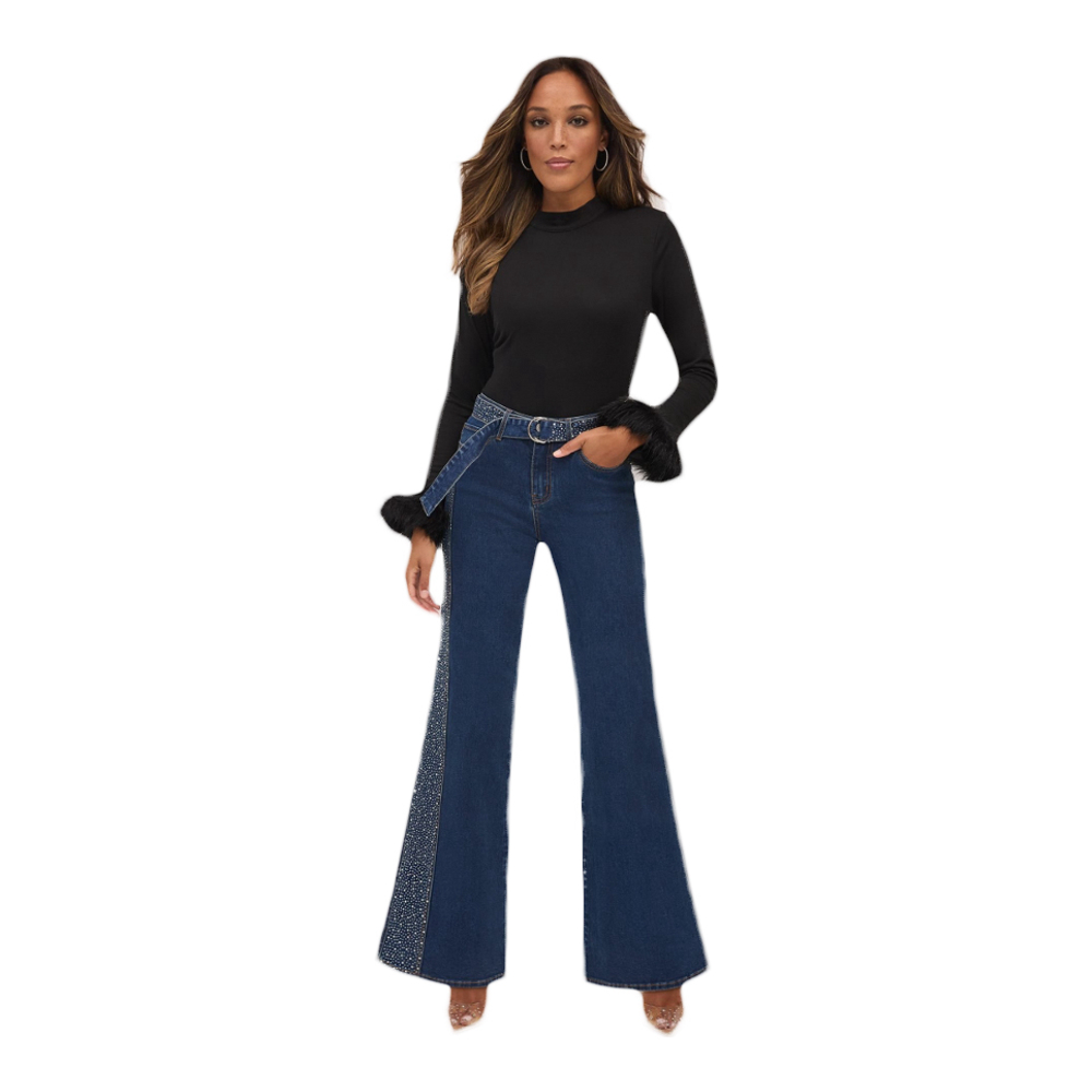 Jeans 'Ultra Rhinestone Side Stripe' pour Femmes