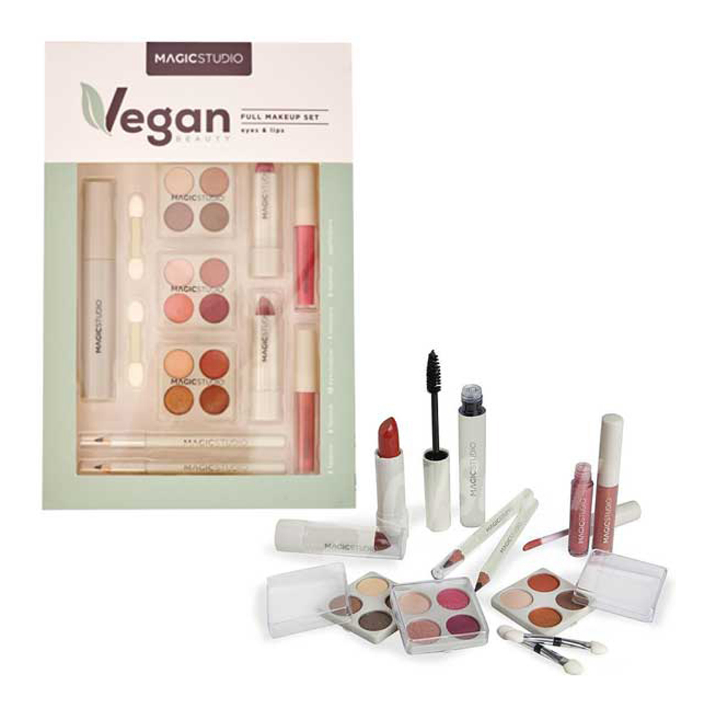 Set de maquillage 'Vegan Lovely Eyes & Lips' - 11 Pièces