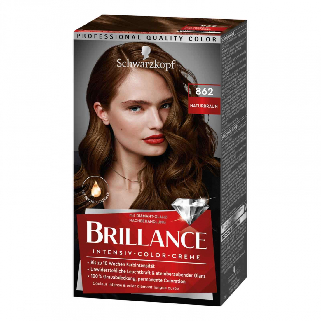 'Brillance' Hair Coloration Cream - 862 Natural Brown