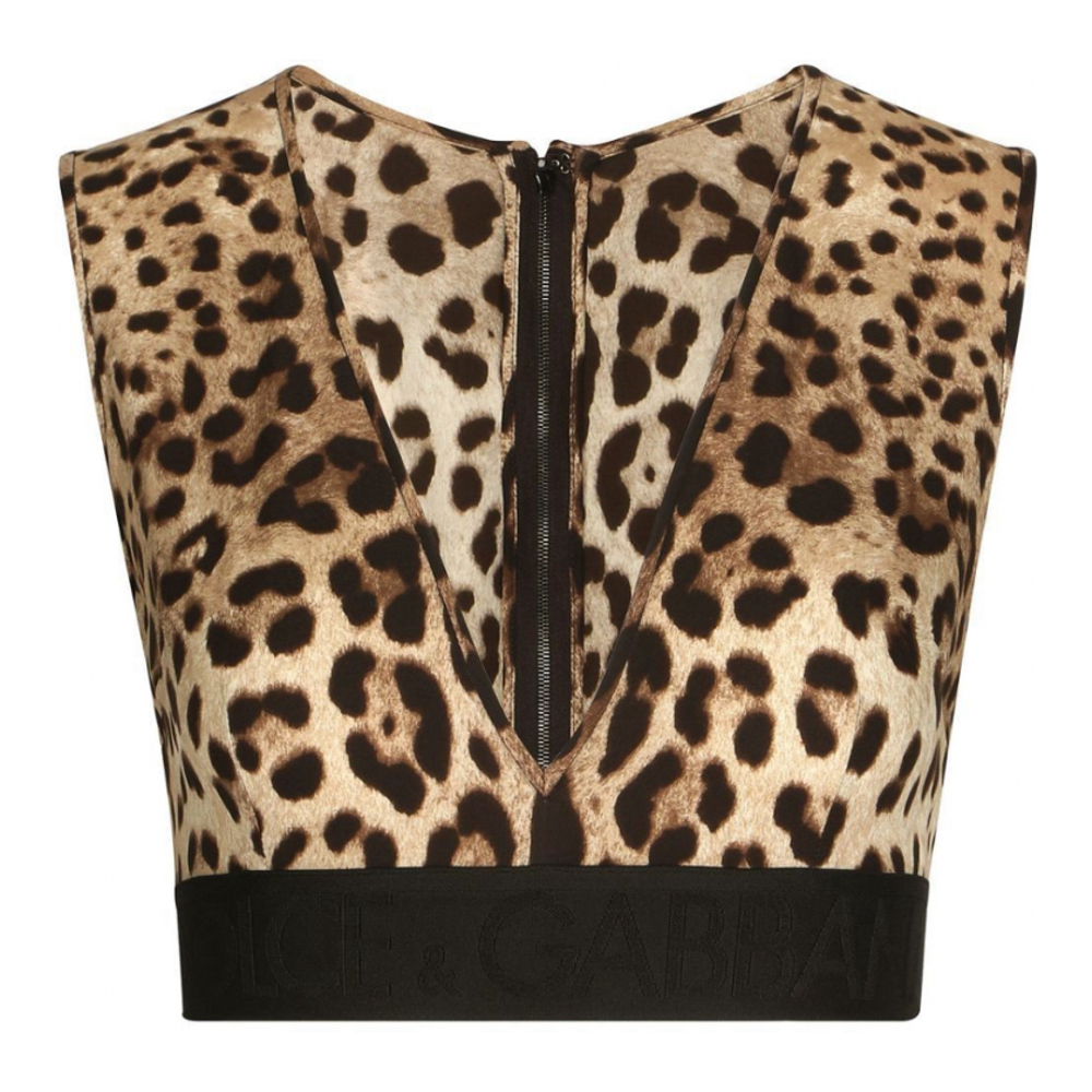 Women's 'Leopard' Crop Top