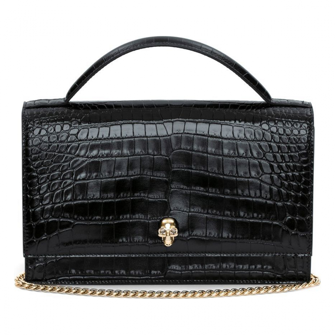 'Skull-Appliqué' Henkeltasche für Damen