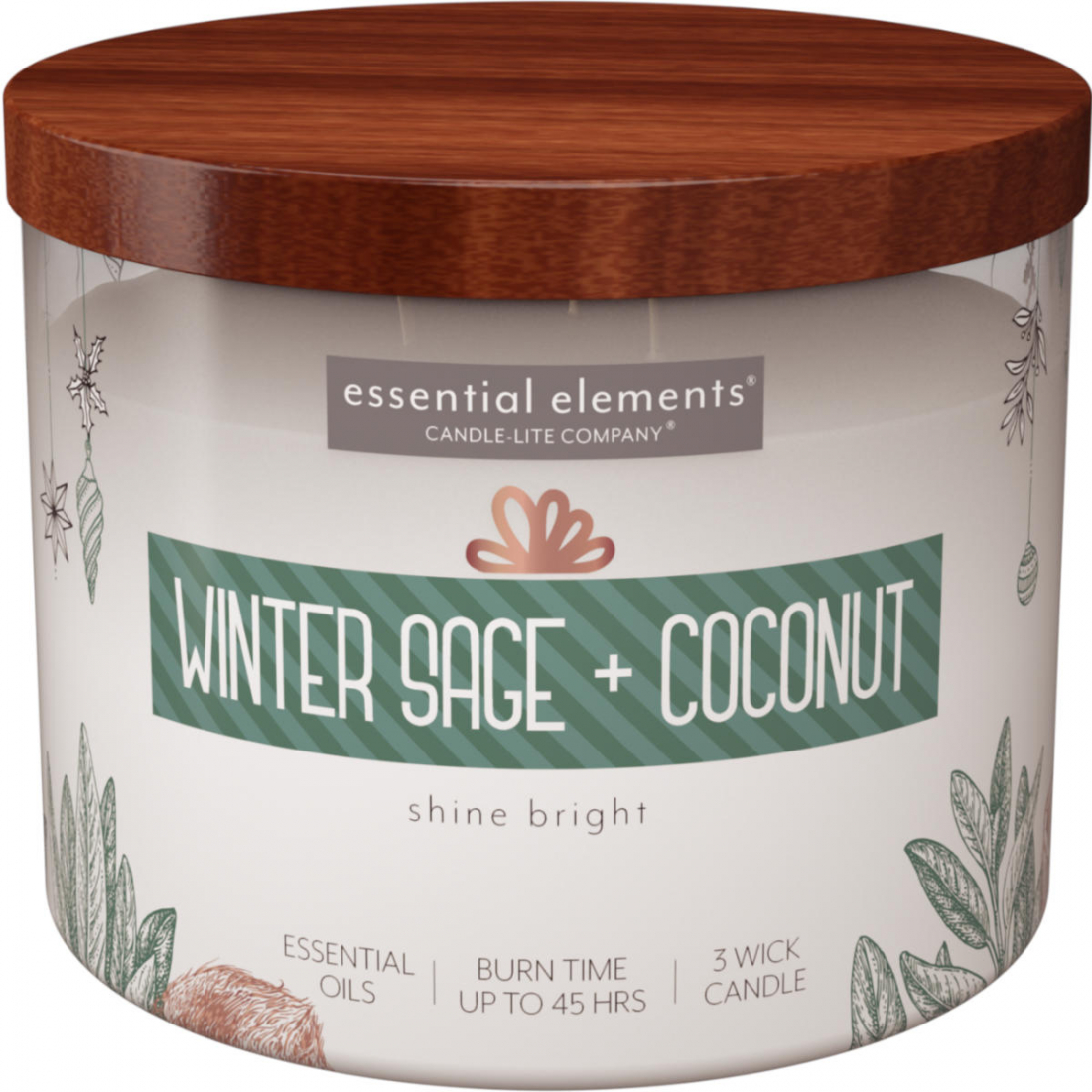 Bougie 3 mèches 'Winter Sage & Coconut' - 418 g