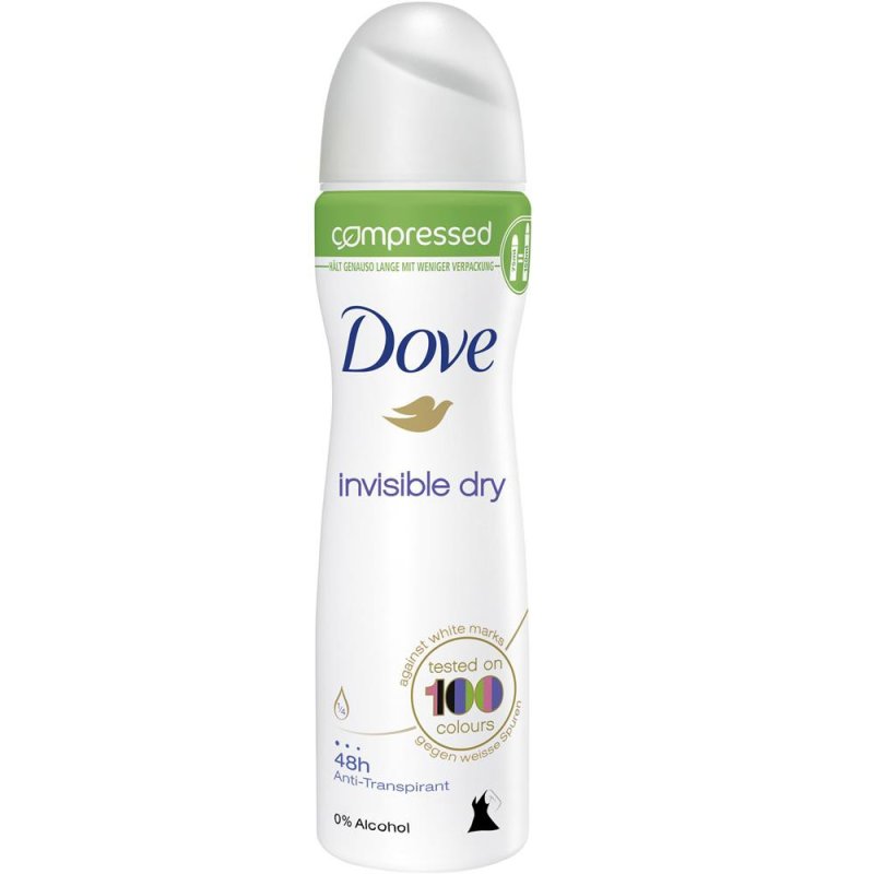 Déodorant spray 'Compressé Invisible Dry 48H 0% Alcohol' - 75 ml