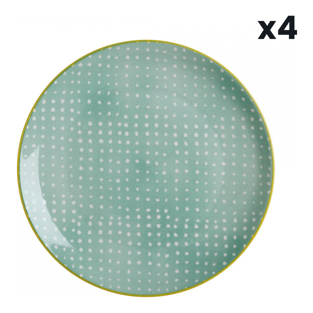 Lot De 4 Assiettes Crystal Cove Vertes 27 cm - Laguna