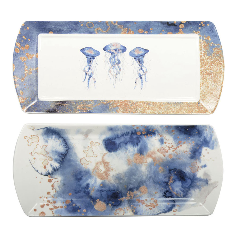 Set De 2 Plateau x Meduse - 29 x 13 cm - 2 Pièces