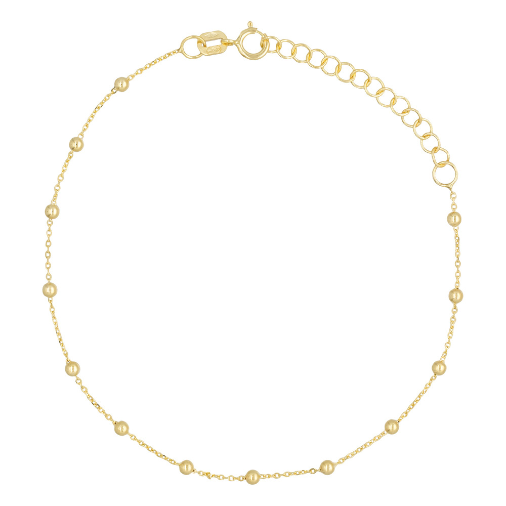 375/1000 Gelbgold-Kugelkettenarmband