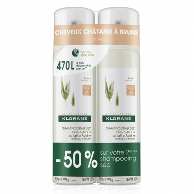'Klorane Oatmeal' Dry Shampoo - 150 ml, 2 Pieces