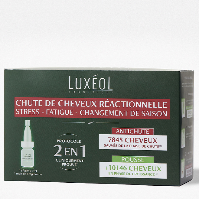Luxéol Chute de Cheveux Réactionnelle 2en1' - 14 Unités