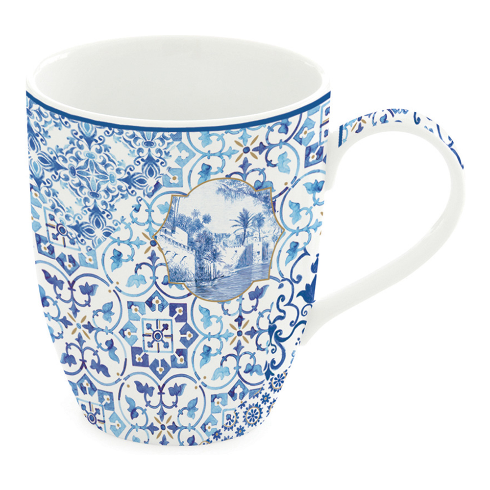 Einzelne Tasse 350 ml Aus Porzellan In Farbiger Schachtel Indigo