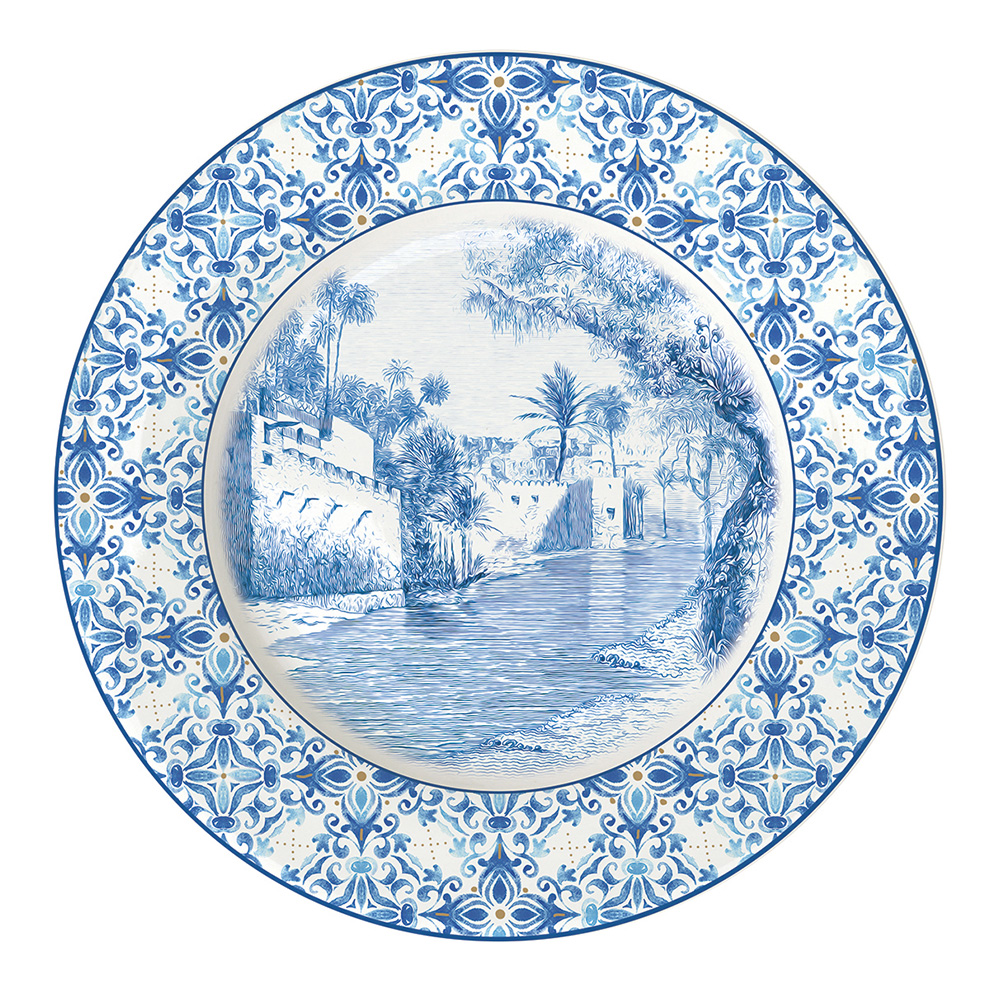 Set 6 Porcelain Side Plate Ø 19 cm Indigo Vers.C