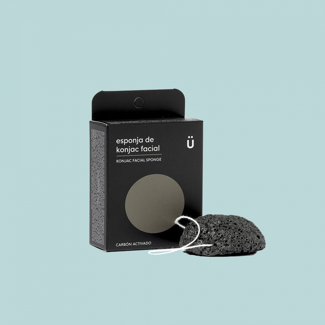 'Natural Face Activated Carbon' Konjac Sponge - 15 g