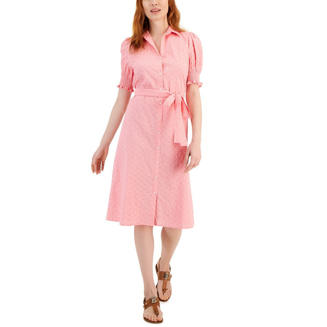 Robe Midi 'Eyelet' pour Femmes