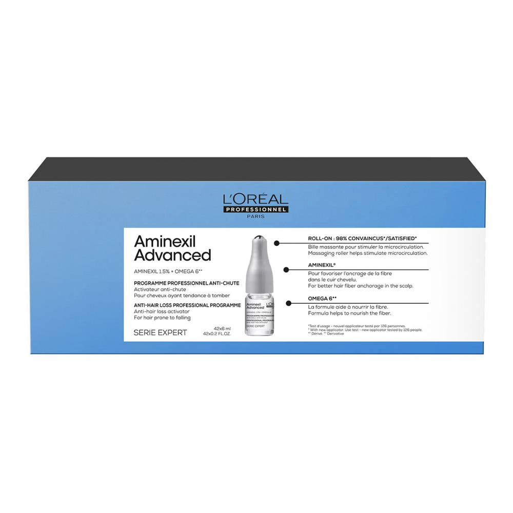 Ampoules anti-chute de cheveux 'Aminexil Advanced' - 42 Pièces, 6 ml