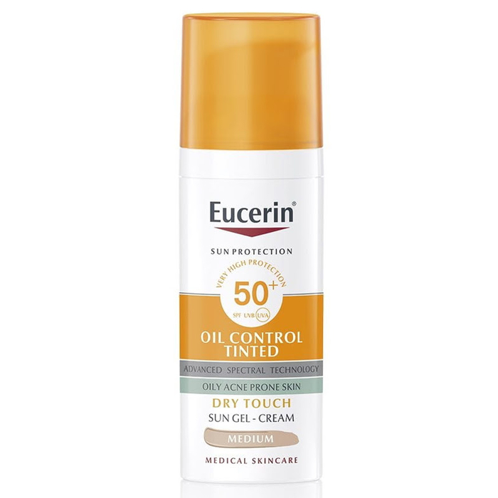 Gel-Crème Visage Oil Control Toucher Sec SPF50+ Teinté - Medium 50 ml