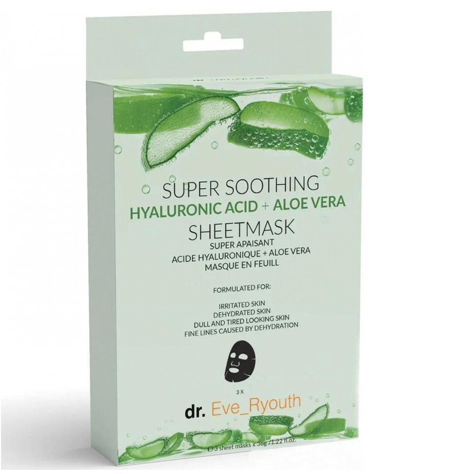 'Super Soothing Hyaluronic Acid & Aloe Vera' Blatt Maske