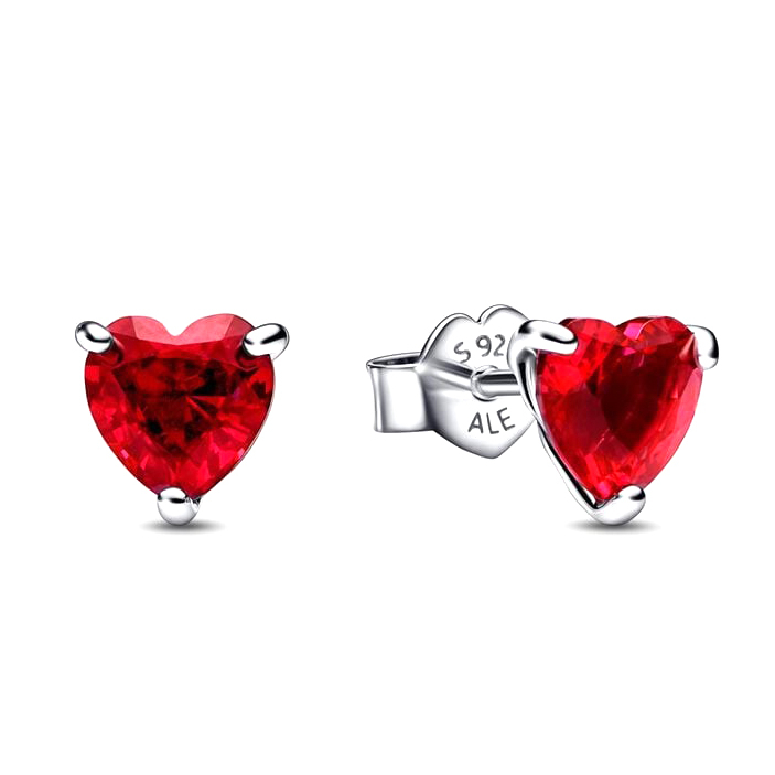 Women's 'Timeless Red Heart Stud' Earrings