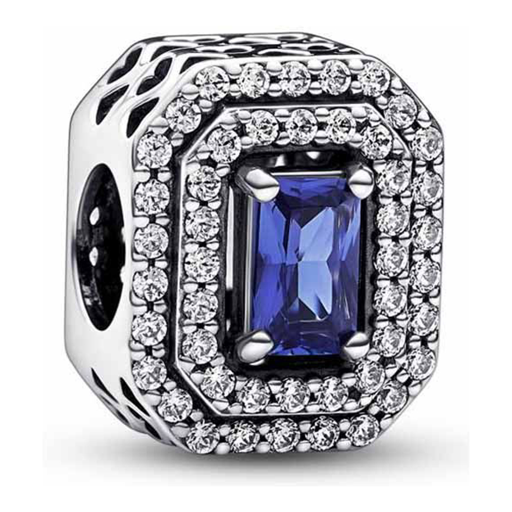 Women's 'Sparkling Leveled Rectangular' Charm