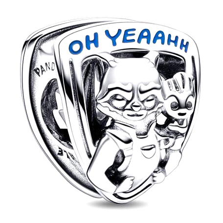 Women's 'Marvel Guardians of the Galaxy Rocket Raccoon & Groot Emblem' Charm