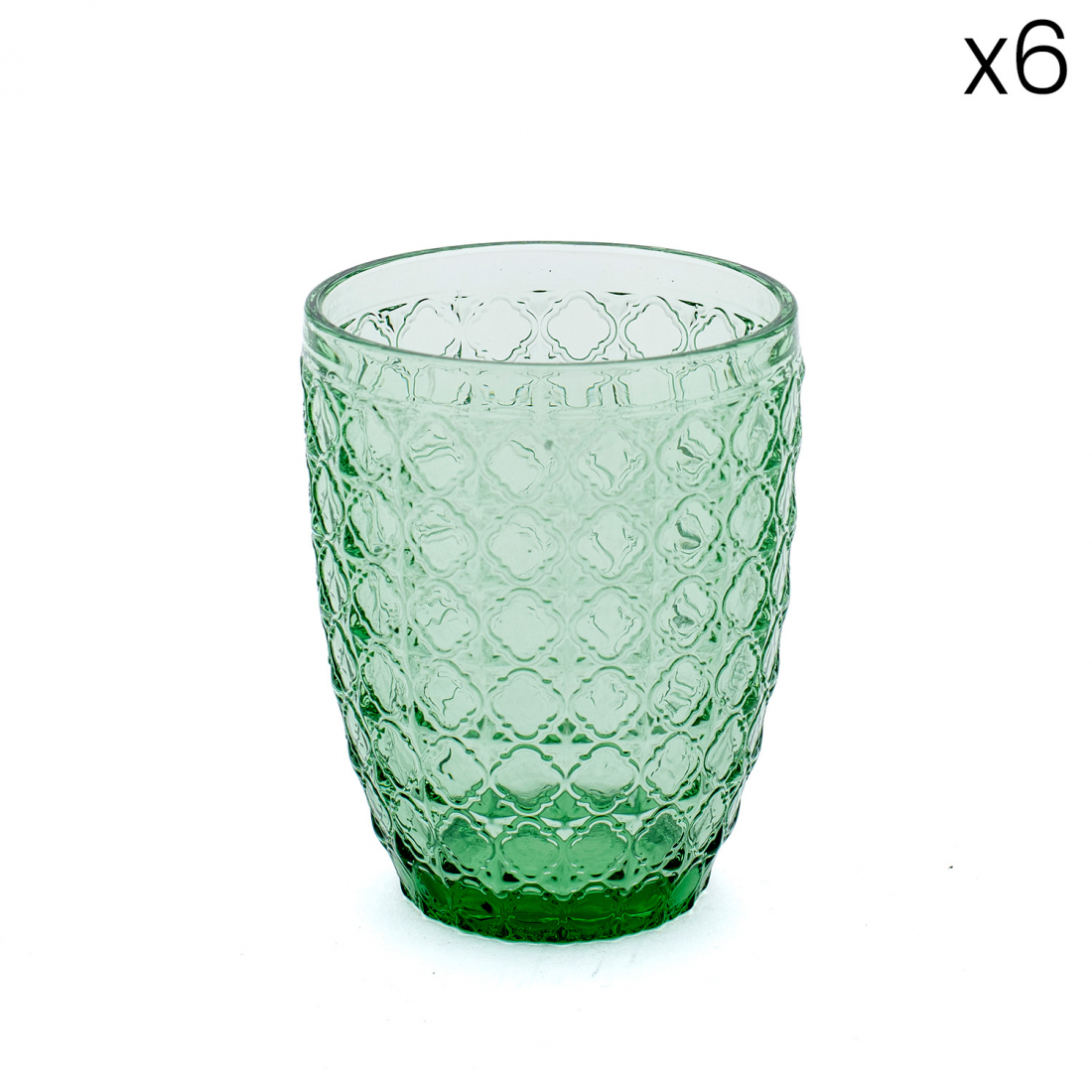 Vivaldi Set Of 6 Green Water Glasses
