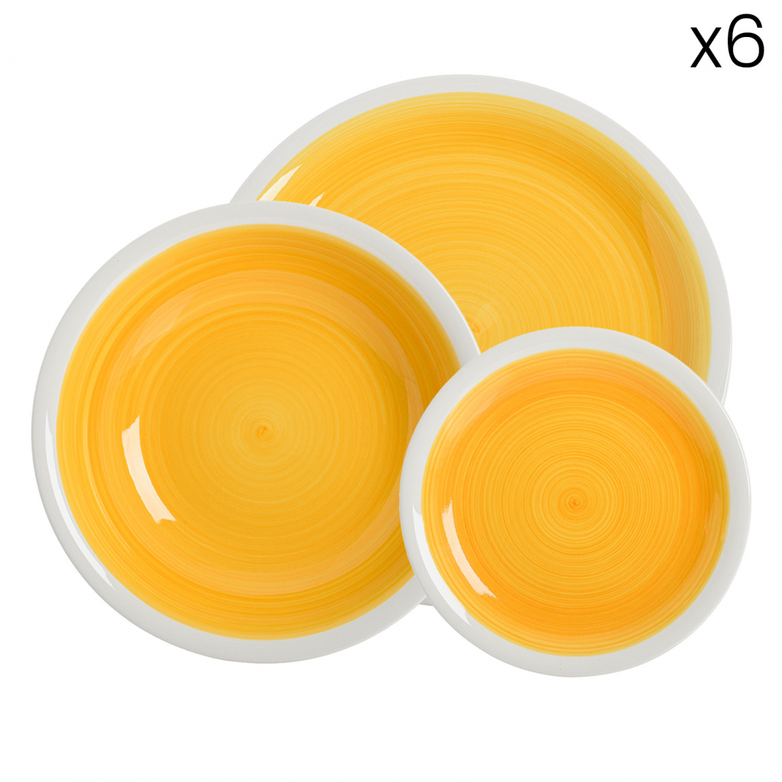 Jaipur Plate 18 Pieces Yellow