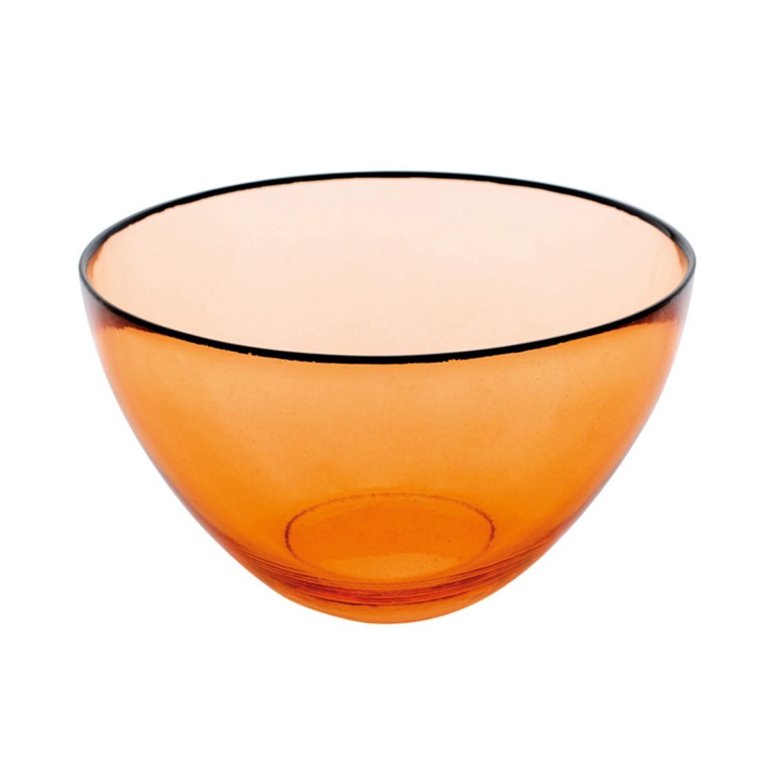 Glass Salad Bowl Ø 21 cm - Orange