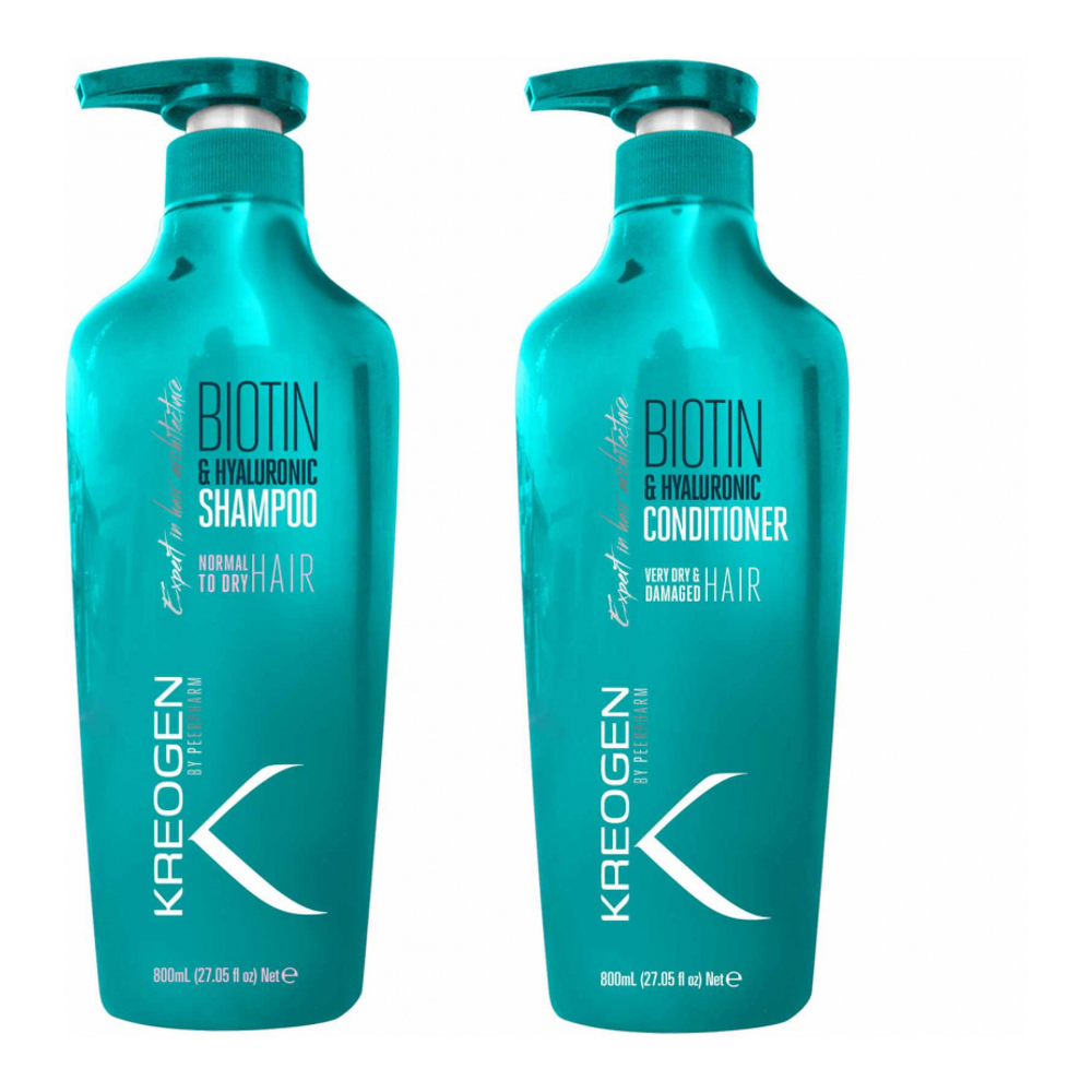 'Shampooing Revitalisant À La Biotine + Après-Shampooing À La Biotine' - 2 Pièces