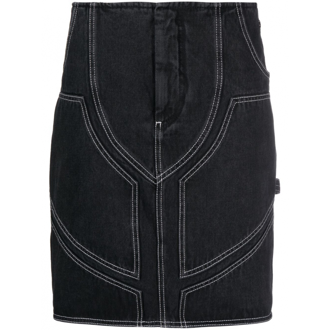 Women's 'Contrast-Stitch' Denim Skirt