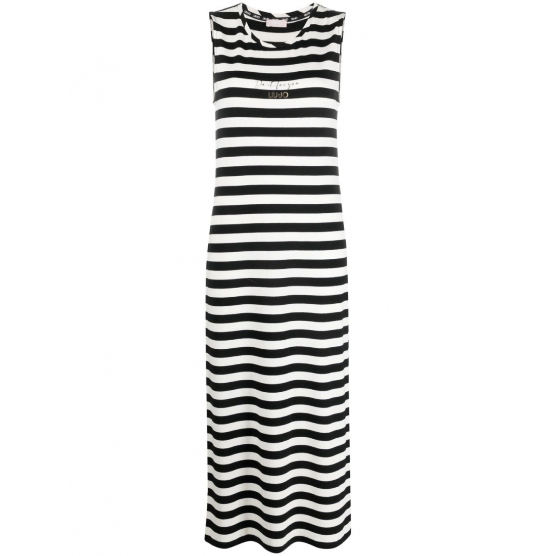 Robe Midi 'Striped Slogan' pour Femmes