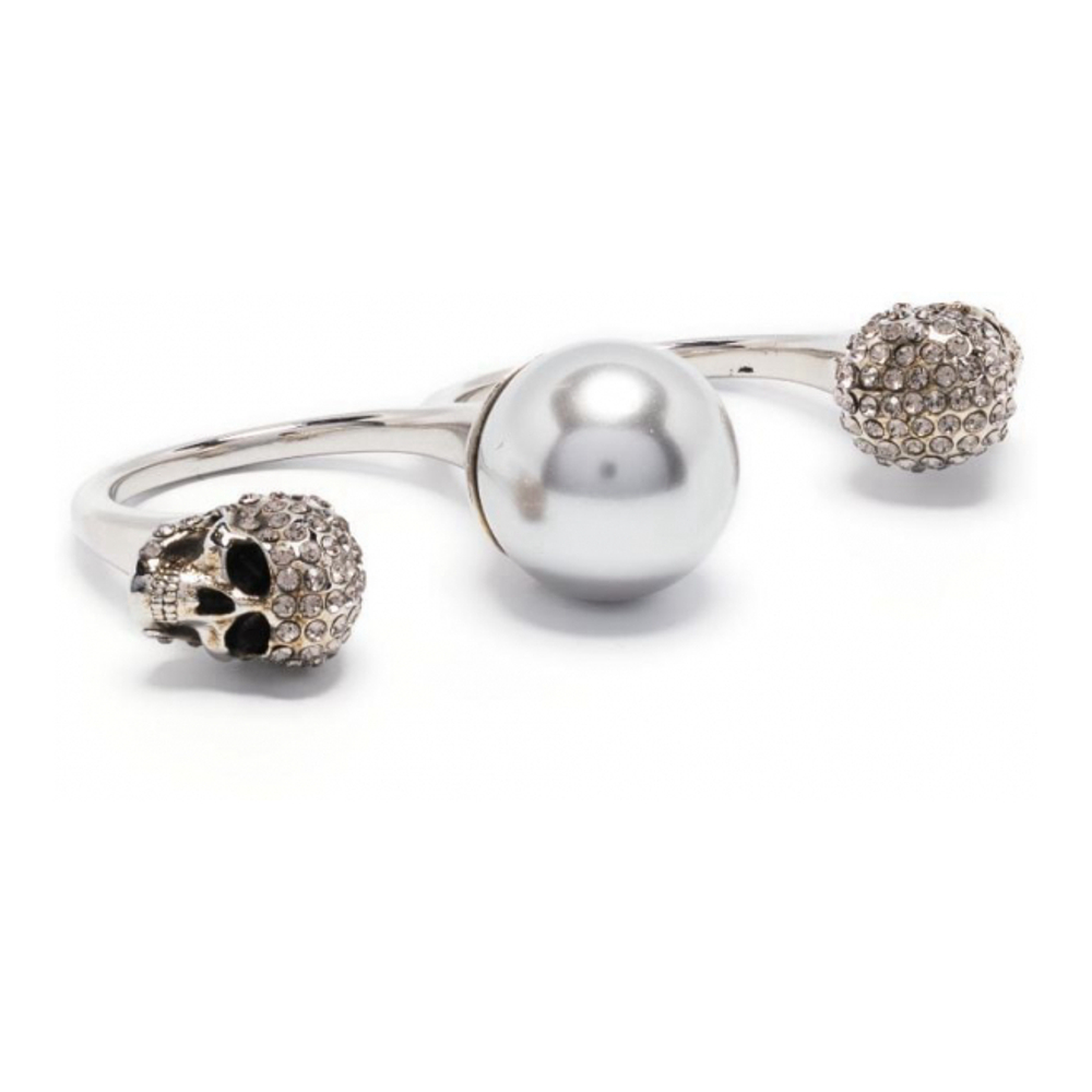 'Pearl Skull Double' Ring für Damen