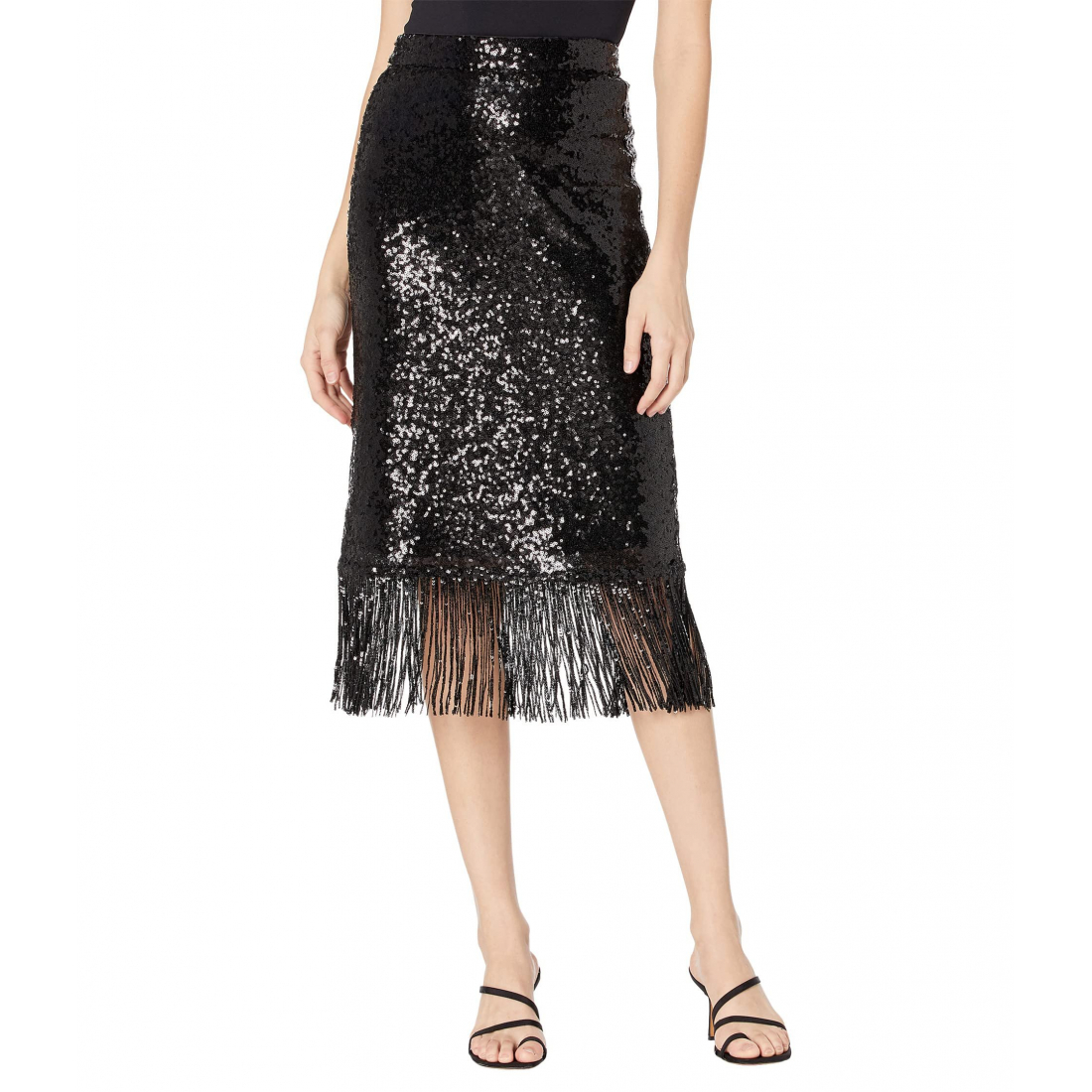 Women's 'Sequin Fringe' Midi Skirt