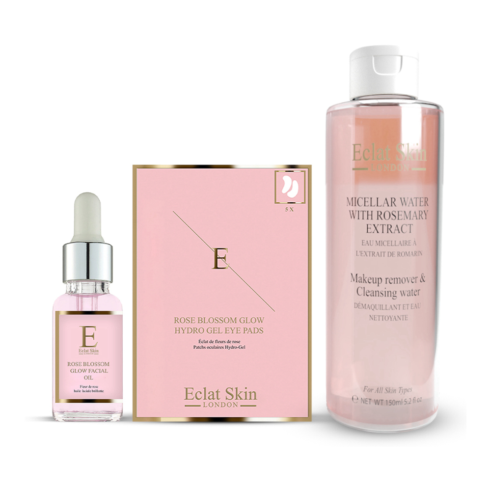 Coffret de soins de la peau 'Rosemary Extract + Rose Blossom Glow' - 3 Pièces