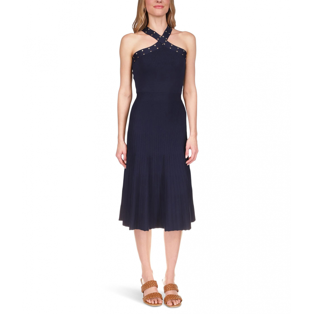 'Halter Dress w/ Studs Trim' pour Femmes