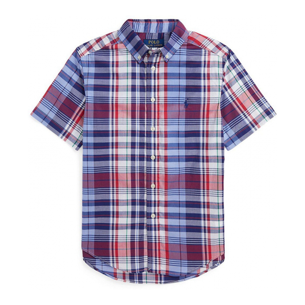 Toddler & Little Boy's 'Plaid Cotton Poplin Shirt'