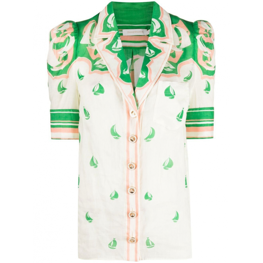 Chemise à manches courtes 'High Tide Sailboat' pour Femmes