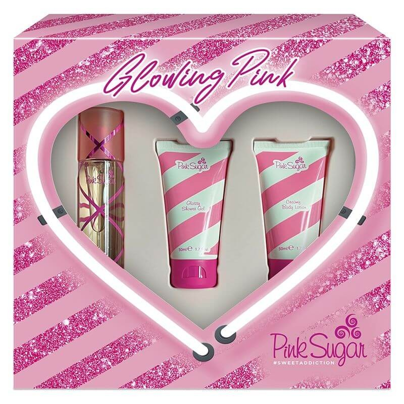 Coffret de parfum 'Pink Sugar Glowing Pink' - 3 Pièces