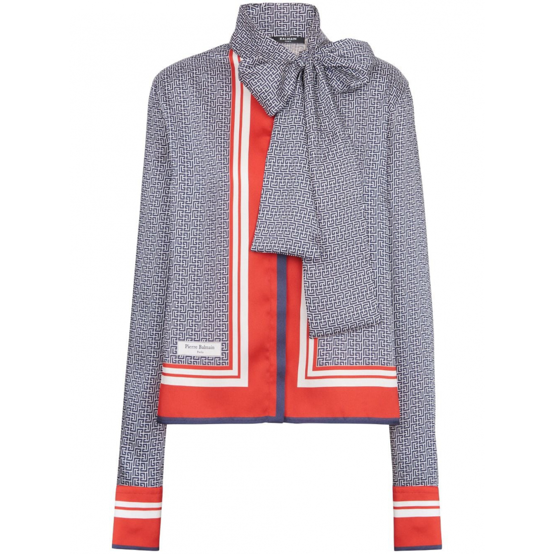 Chemise 'Pussy Bow Monogram' pour Femmes