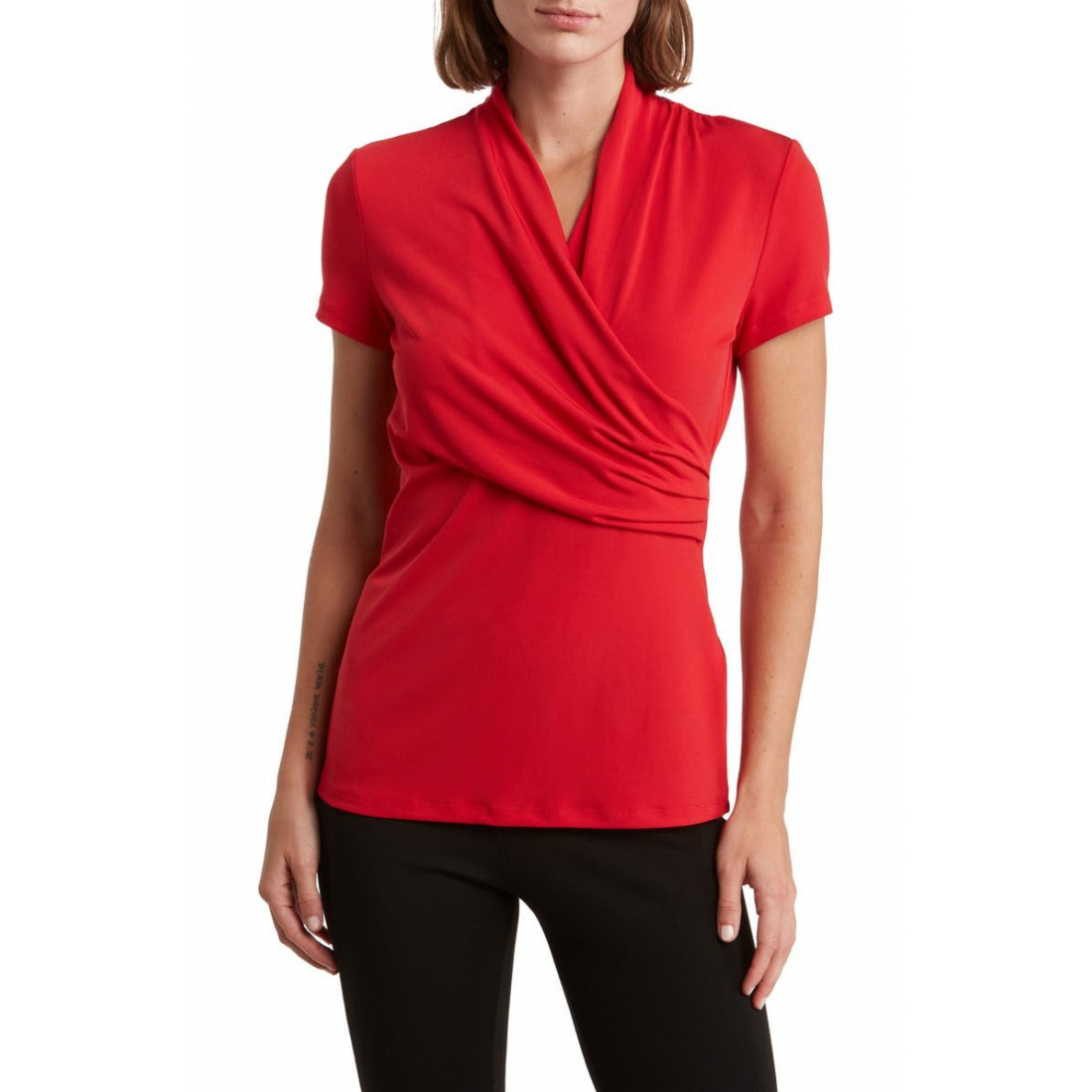 Top à manches courtes 'Side Ruched' pour Femmes