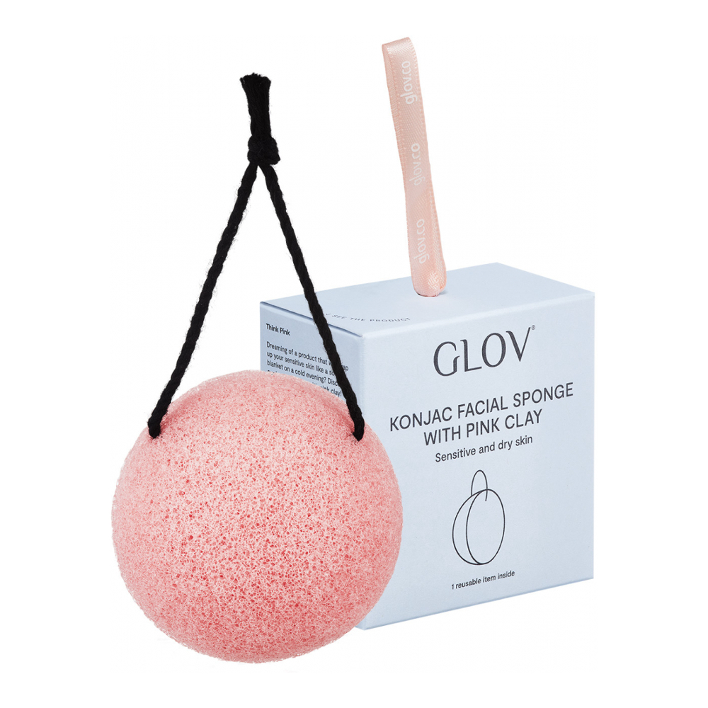 Éponge Konjac Argile Verte Pour La Peau Sèche Et Sensible