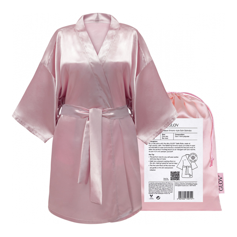Kimono-Style Satin Bathrobe