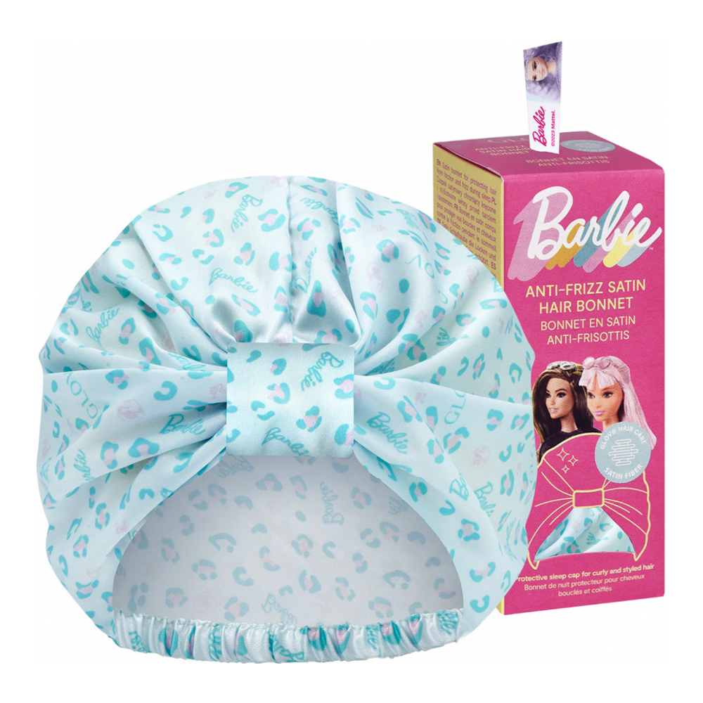 Barbie™ ❤︎ Anti-Frizz Satin Hair Bonnet Protective Sleep Cap | Satin Blue Panther