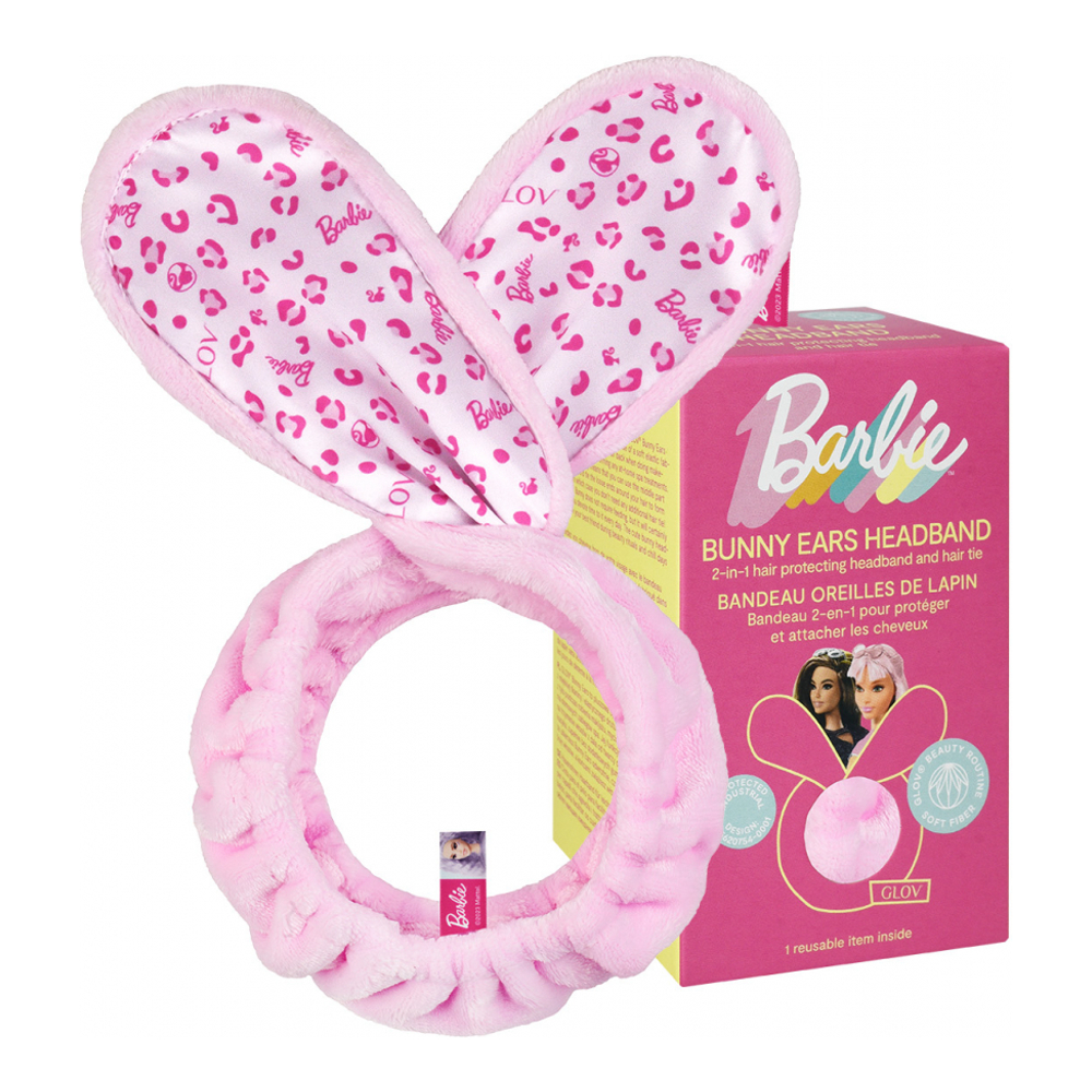 Barbie™ ❤︎ Bunny Ears Hair Protecting Headband And Hair Tie | Pink Panther