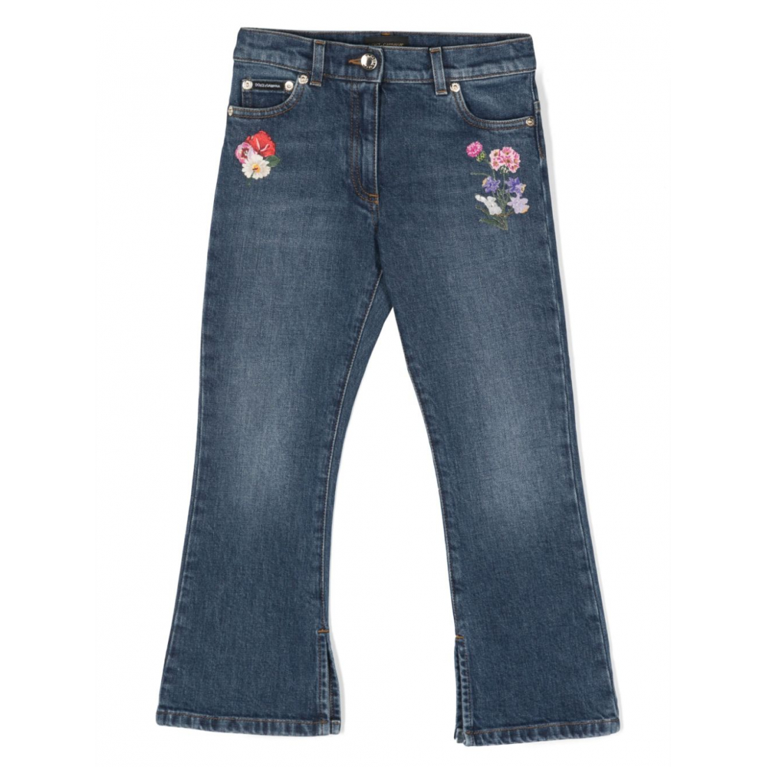 Jeans 'Floral-Embroidered' pour Filles