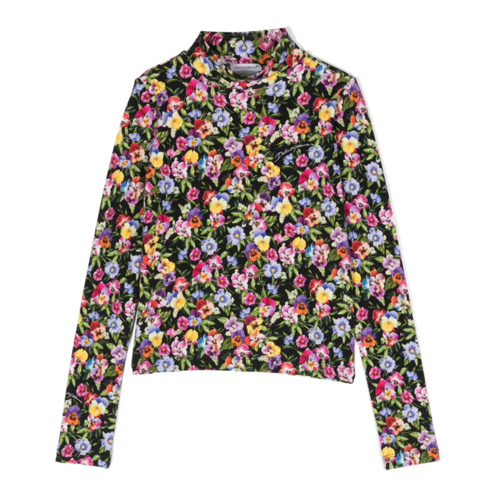 Top à manches longues 'Floral' pour Grandes filles