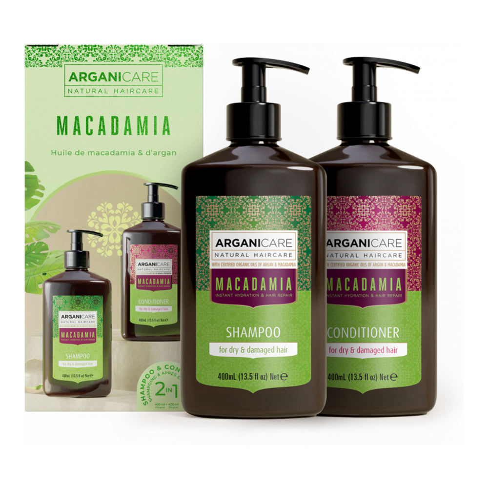'Coffret Shampooing + Après-shampooing Macadamia' - 400 ml, 2 Pièces