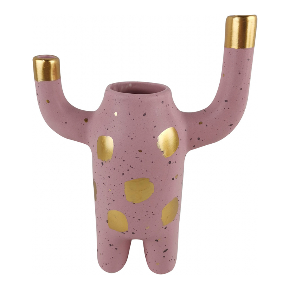 Vase 'Pink & Cozy 2-Armed' - 19.5 x 10 cm