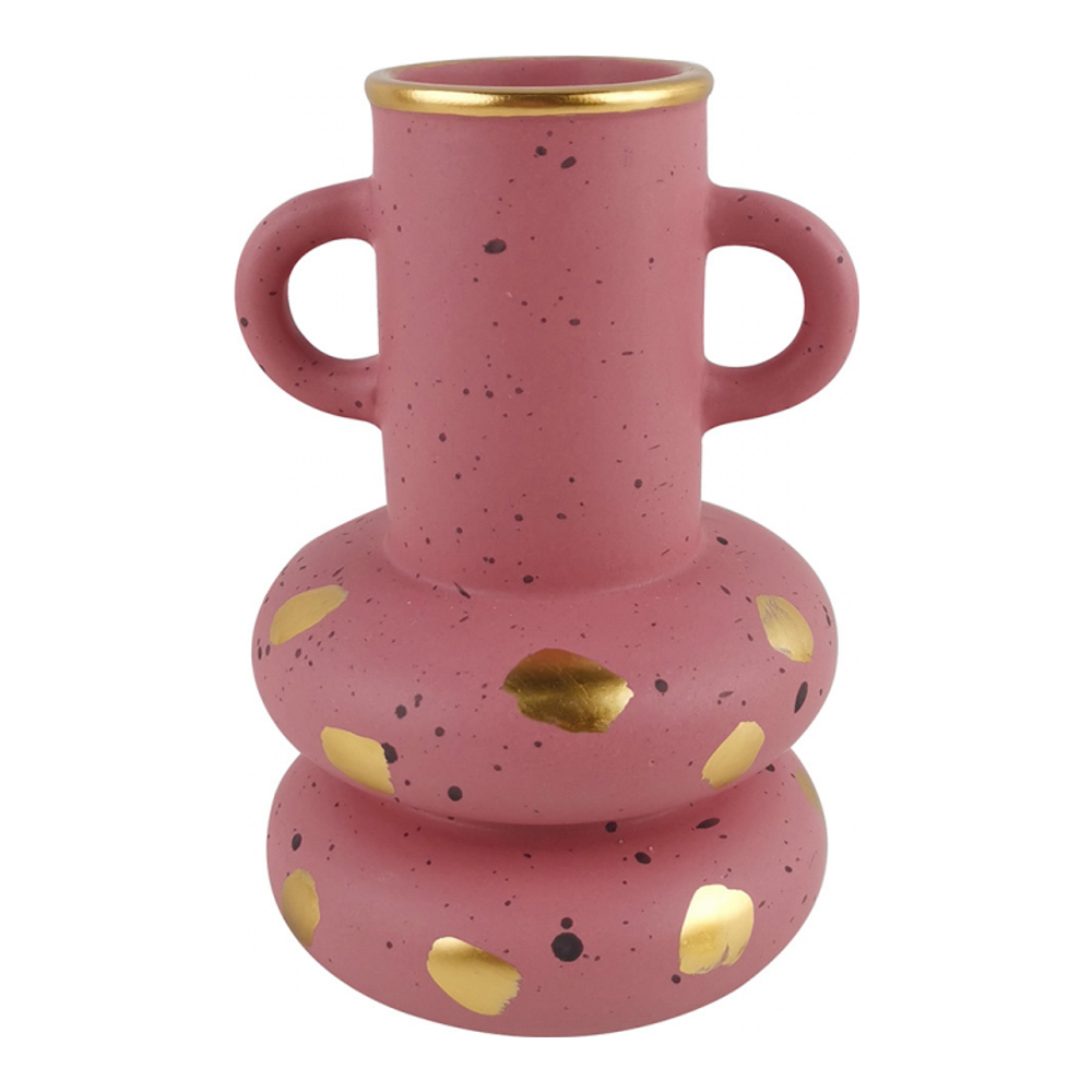 'Pink & Cozy Ring Base' Vase - 13 cm