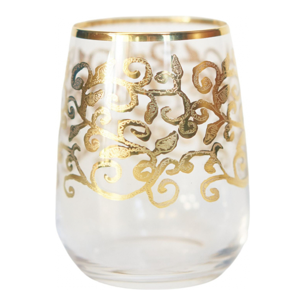 Ensemble de verre à eau 'Gold Barocco' - 300 ml, 6 Pièces