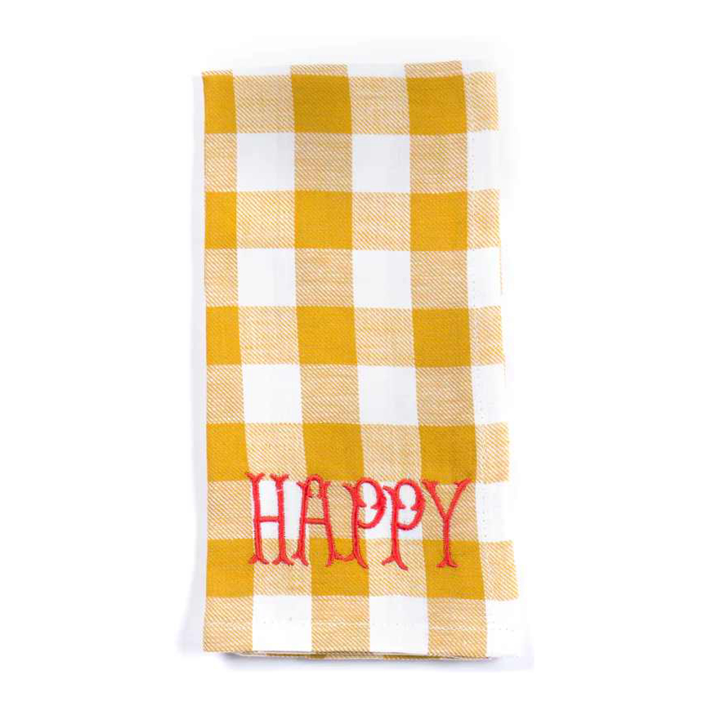 'Happy' Napkin - 45 x 45 cm