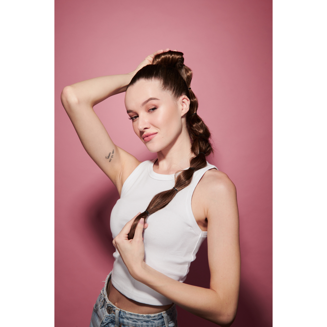 Queue de cheval 'Braided' - Brunette