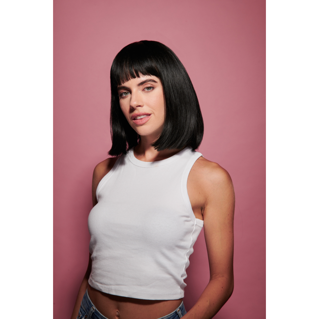 Perruque 'Short Stiff Square' - Natural Black